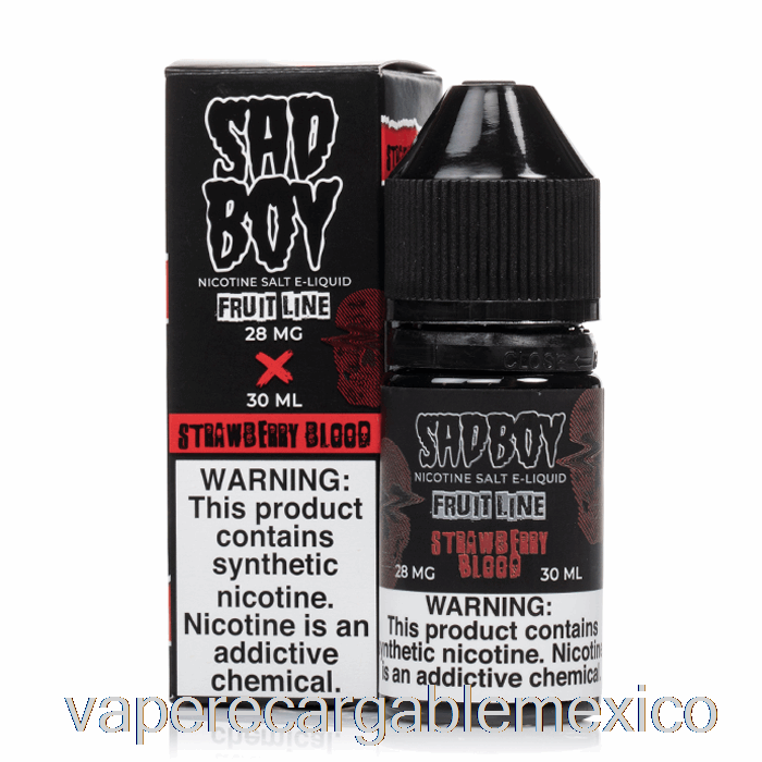 Vape Recargable Sangre De Fresa - Sales Sadboy - 30ml 48mg